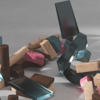 Kalos Rebuild sermon series frame Cinema 4D