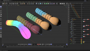 Cinema 4d rigged gummy worm