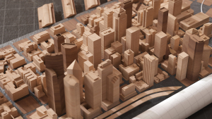 Scale model of Downtown Seattle