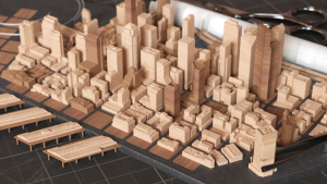 Scale model of downtown Seattle