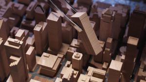 Skyscraper put into place in downtown Seattle